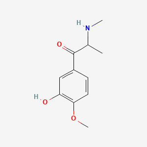 molecular formula C11H15NO3 B12748171 1-(3-Hydroxy-4-methoxyphenyl)-2-(methylamino)-1-propanone CAS No. 916177-17-8