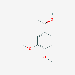 molecular formula C11H14O3 B12748187 1'-Hydroxymethyleugenol, (R)- CAS No. 1073478-60-0