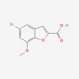 molecular formula C10H7BrO4 B1274824 5-Bromo-7-methoxy-1-benzofuran-2-carboxylic acid CAS No. 20037-37-0
