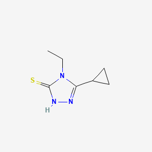 molecular formula C7H11N3S B1274827 5-环丙基-4-乙基-4H-1,2,4-三唑-3-硫醇 CAS No. 443918-29-4