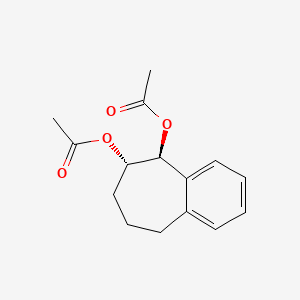 molecular formula C15H18O4 B12748272 trans-6,7,8,9-Tetrahydro-5H-benzocycloheptene-5,6-diol diacetate CAS No. 93640-73-4