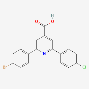 molecular formula C18H11BrClNO2 B1274835 2-(4-Bromophenyl)-6-(4-chlorophenyl)pyridine-4-carboxylic acid CAS No. 38935-52-3