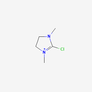 molecular formula C5H10ClN2+ B12748532 2-Chloro-1,3-dimethylimidazolinium CAS No. 75126-82-8