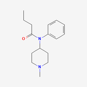 molecular formula C16H24N2O B12748546 N-(1-methylpiperidin-4-yl)-N-phenylbutanamide CAS No. 244195-39-9
