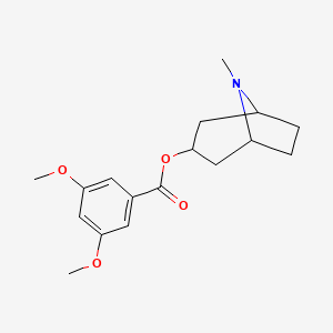 molecular formula C17H23NO4 B12748570 Tropyl 3,5-dimethoxybenzoate CAS No. 85181-37-9