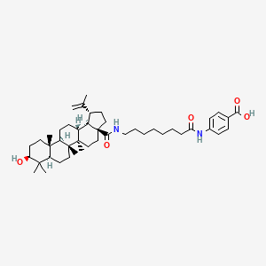 molecular formula C45H68N2O5 B12748572 N'-(N-3beta-Hydroxylup-20(29)-en-28-oyl)-8-aminooctanoyl)-4-aminobenzoic acid CAS No. 174740-61-5