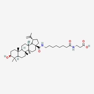 molecular formula C41H68N2O5 B12748714 N'-(N-(3beta-Hydroxylup-20(29)-en-28-oyl)-8-aminooctanoyl)-3-aminopropanoic acid CAS No. 150840-55-4