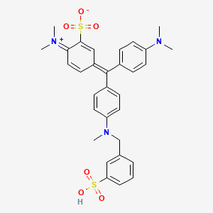 molecular formula C31H33N3O6S2 B12748811 Acid Blue 34 free acid CAS No. 25305-83-3
