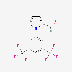 molecular formula C13H7F6NO B1274884 1-[3,5-bis(trifluoromethyl)phenyl]-1H-pyrrole-2-carbaldehyde 