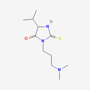 molecular formula C11H21N3OS B12748850 3-(3-(Dimethylamino)propyl)-5-isopropyl-2-thiohydantoin CAS No. 86503-12-0