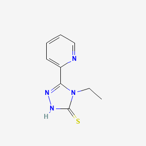 molecular formula C9H10N4S B1274888 4-乙基-5-吡啶-2-基-4H-1,2,4-三唑-3-硫醇 CAS No. 438231-11-9