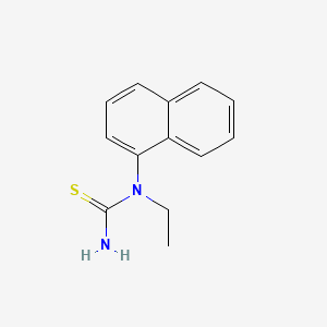 molecular formula C13H14N2S B12748909 N-Ethyl-N-1-naphthylthiourea CAS No. 4366-50-1