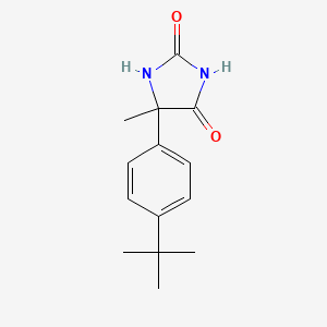 molecular formula C14H18N2O2 B1274891 5-(4-Tert-butylphenyl)-5-methylimidazolidine-2,4-dione CAS No. 61344-30-7