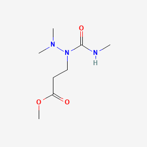 molecular formula C8H17N3O3 B12748929 Propanoic acid, 3-(2,2-dimethyl-1-((methylamino)carbonyl)hydrazino)-, methyl ester CAS No. 96804-58-9