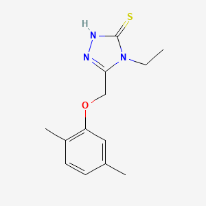 molecular formula C13H17N3OS B1274898 5-[(2,5-dimethylphenoxy)methyl]-4-ethyl-4H-1,2,4-triazole-3-thiol CAS No. 588673-86-3