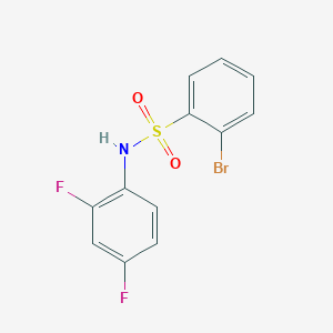 molecular formula C12H8BrF2NO2S B1274901 2-溴-N-(2,4-二氟苯基)苯磺酰胺 CAS No. 941294-30-0