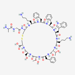 molecular formula C72H98N16O17S2 B12749018 5-Deasparagine-somatostatin CAS No. 54786-81-1