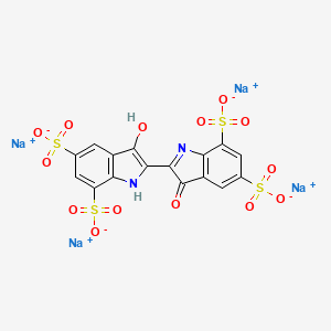 molecular formula C16H6N2Na4O14S4 B12749053 Indigotine P CAS No. 6371-42-2
