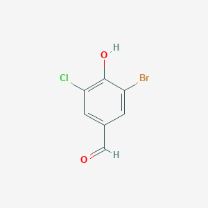 B1274906 3-Bromo-5-chloro-4-hydroxybenzaldehyde CAS No. 1849-76-9