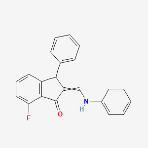 molecular formula C22H16FNO B1274907 2-(Anilinomethylene)-7-fluoro-3-phenyl-1-indanone 