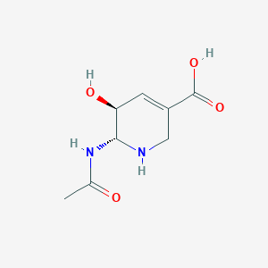 molecular formula C8H12N2O4 B127491 3,4-Didehydro-4-deoxysiastatin B CAS No. 142779-94-0