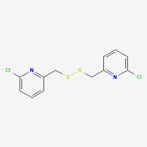 molecular formula C12H10Cl2N2S2 B12749141 Pyridine, 2,2'-(dithiodimethylene)bis(6-chloro- CAS No. 119395-96-9