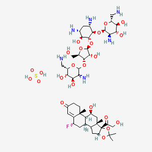 molecular formula C47H81FN6O23S B12749219 Cordran-N CAS No. 8025-78-3