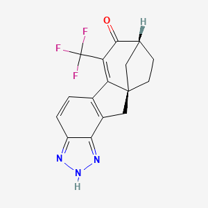 molecular formula C16H12F3N3O B12749261 Tetrahydrofluoroene CAS No. 891500-65-5