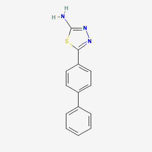 molecular formula C14H11N3S B1274930 5-(4-Phenylphenyl)-1,3,4-thiadiazol-2-amine CAS No. 70057-66-8