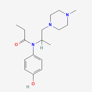 molecular formula C17H27N3O2 B12749389 4'-Hydroxy-N-(1-methyl-2-(4-methyl-1-piperazinyl)ethyl)propionanilide CAS No. 93736-97-1