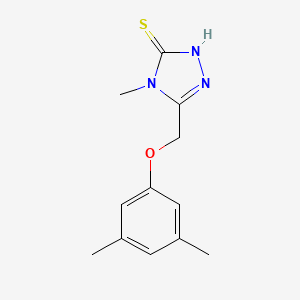 molecular formula C12H15N3OS B1274939 5-[(3,5-dimethylphenoxy)methyl]-4-methyl-4H-1,2,4-triazole-3-thiol CAS No. 667413-37-8