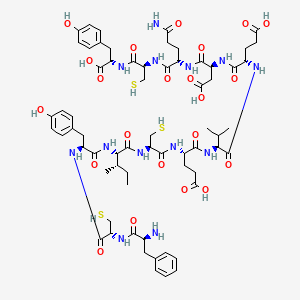 molecular formula C66H91N13O22S3 B12749399 Cdr3.lin(82-89) CAS No. 187826-37-5