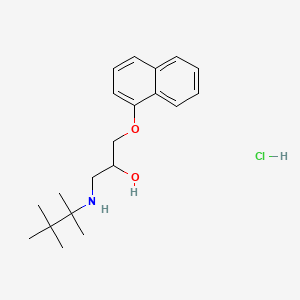 molecular formula C20H30ClNO2 B12749421 1-(1-Naphthalenyloxy)-3-((1,1,2,2-tetramethylpropyl)amino)-2-propanol hydrochloride CAS No. 130260-21-8