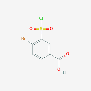 molecular formula C7H4BrClO4S B1274943 4-bromo-3-chlorosulfonyl-benzoic Acid CAS No. 50803-23-1