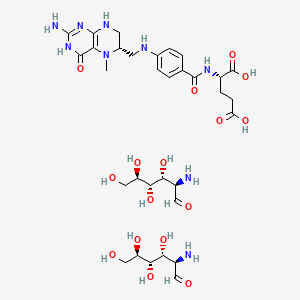 molecular formula C32H51N9O16 B12749447 Levomefolate glucosamine CAS No. 1181972-37-1