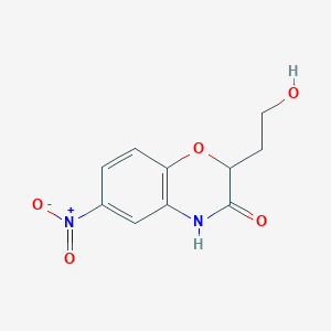 molecular formula C10H10N2O5 B1274949 2-(2-Hydroxyethyl)-6-nitro-2H-1,4-benzoxazin-3(4H)-one CAS No. 191096-51-2