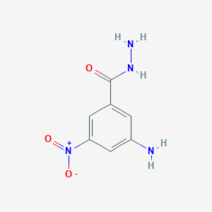 molecular formula C7H8N4O3 B1274953 3-Amino-5-nitrobenzohydrazide CAS No. 205652-98-8