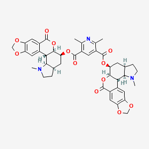 molecular formula C43H43N3O12 B12749530 Clivimine CAS No. 7096-85-7