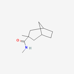molecular formula C11H19NO B12749639 N,3-Dimethylbicyclo(3.2.1)octane-3-carboxamide CAS No. 95685-46-4