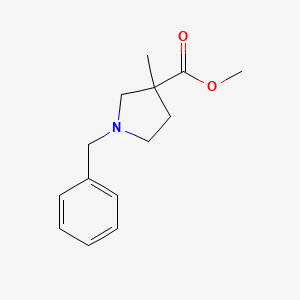 molecular formula C14H19NO2 B1274964 Methyl 1-benzyl-3-methylpyrrolidine-3-carboxylate CAS No. 885962-77-6
