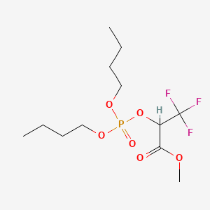 molecular formula C12H22F3O6P B12749721 3,3,3-Trifluorolactic acid methyl ester dibutyl phosphate CAS No. 108682-53-7