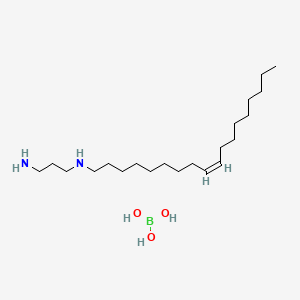 molecular formula C21H47BN2O3 B12749748 boric acid;N'-[(Z)-octadec-9-enyl]propane-1,3-diamine CAS No. 71786-64-6