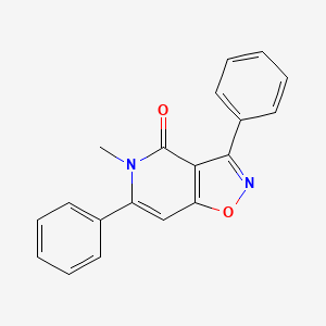 molecular formula C19H14N2O2 B1274979 5-methyl-3,6-diphenylisoxazolo[4,5-c]pyridin-4(5H)-one CAS No. 60986-80-3