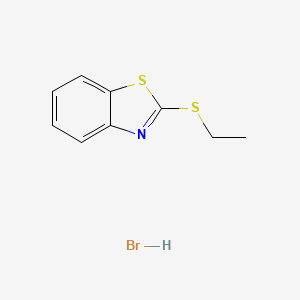molecular formula C9H10BrNS2 B12749796 2-(Ethylthio)benzothiazole hydrobromide CAS No. 474877-67-3