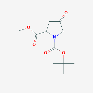 molecular formula C11H17NO5 B1274982 1-tert-Butyl 2-methyl 4-oxopyrrolidine-1,2-dicarboxylate CAS No. 362706-26-1