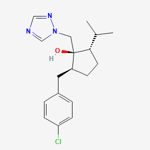 molecular formula C18H24ClN3O B12749882 Ipconazole, (1R,2S,5S)-rel- CAS No. 127307-68-0