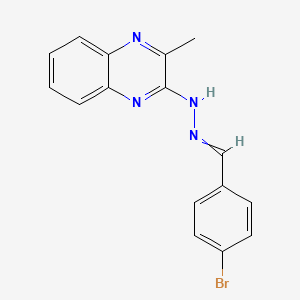 molecular formula C16H13BrN4 B1274992 4-bromobenzenecarbaldehyde N-(3-methyl-2-quinoxalinyl)hydrazone 
