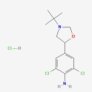 molecular formula C13H19Cl3N2O B12749932 Cycloclenbuterol Hydrochloride CAS No. 50617-63-5