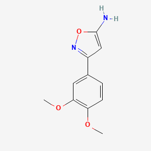 molecular formula C11H12N2O3 B1274995 3-(3,4-二甲氧基苯基)-1,2-噁唑-5-胺 CAS No. 501325-88-8