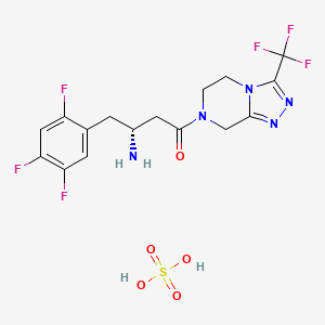 molecular formula C16H17F6N5O5S B12749970 Sitagliptin sulfate CAS No. 1169707-31-6